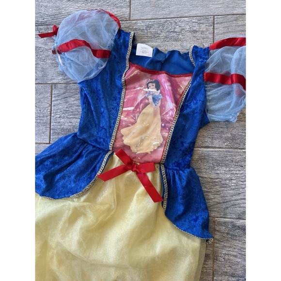Disney Snow White Gown Princess size 8 girls Dress Halloween Costume ReAd Lights - Picture 3 of 14